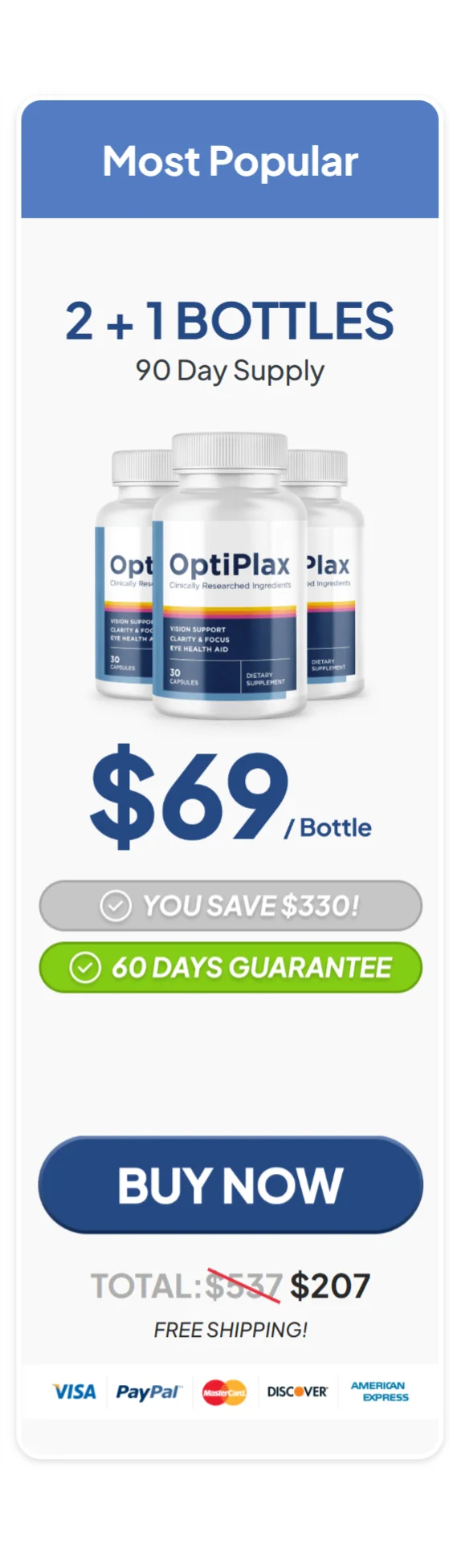 OptiPlax™ 3 bottles pricing